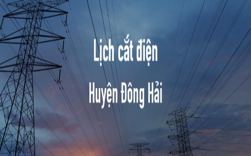 Lịch cúp điện Đông Hải